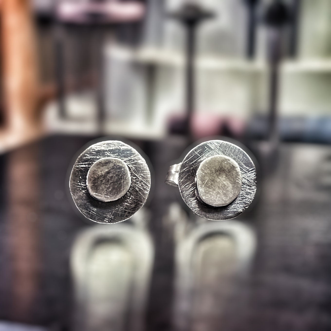 Brushed Organic Unisex Studs