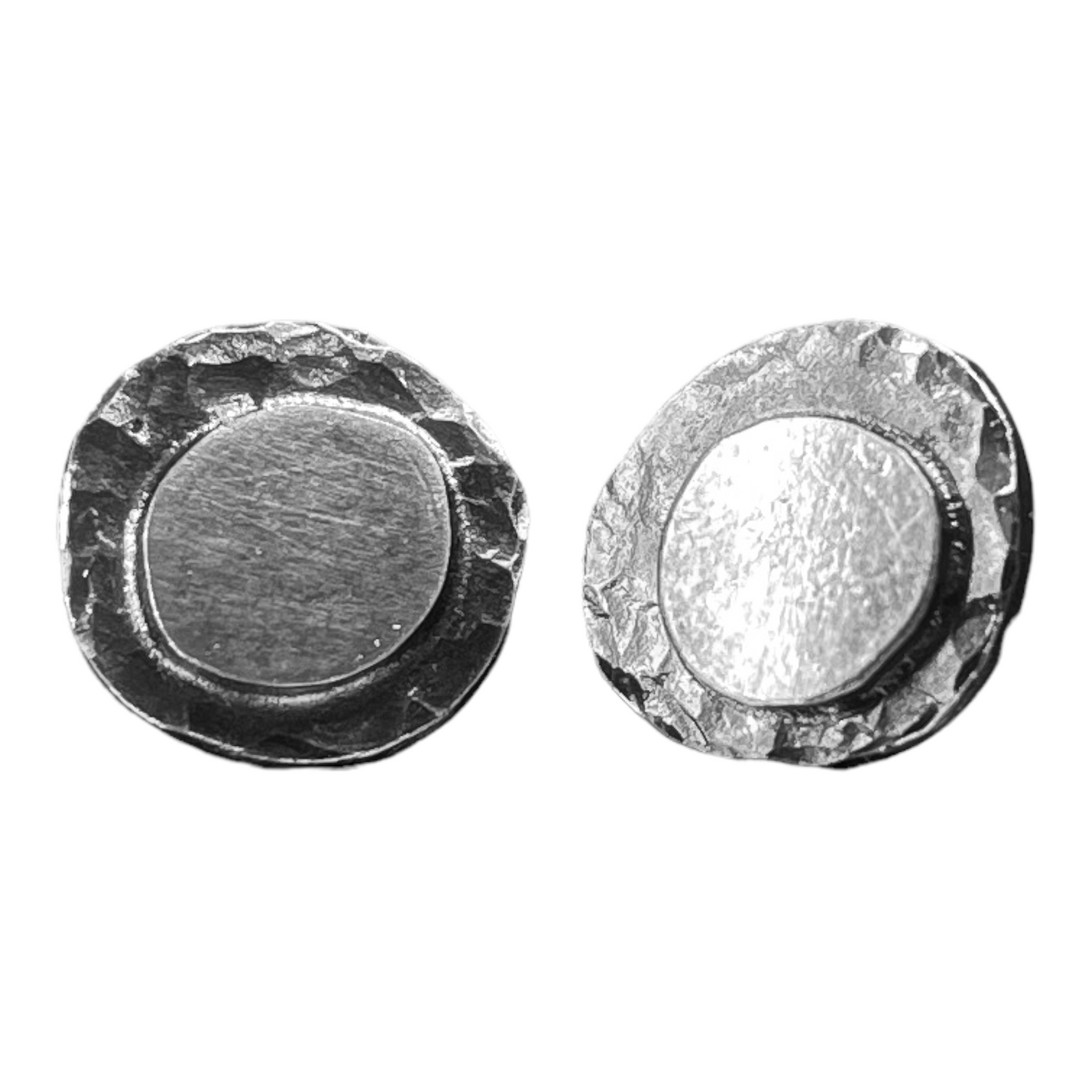 Hammered Rustic Stud Post Earrings