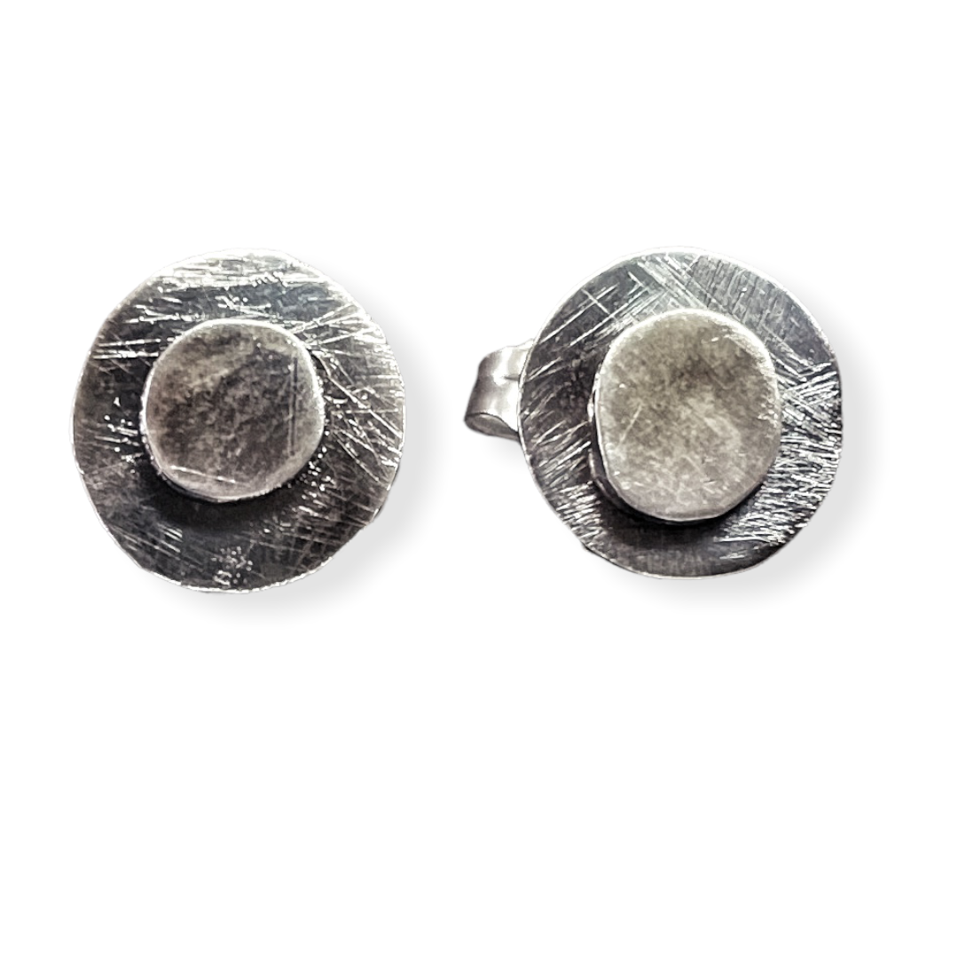 Brushed Organic Unisex Studs