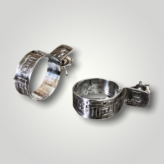 Unisex Textured Earring Hoops