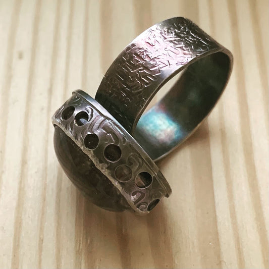 Rock Crystal Ghost Garden Ring