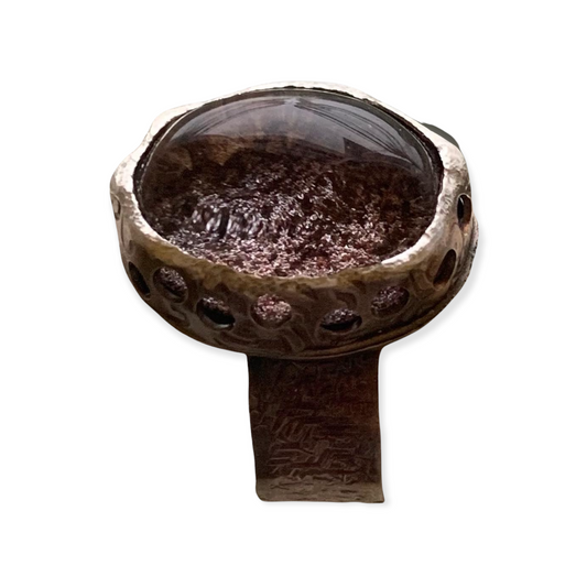 Rock Crystal Ghost Garden Ring